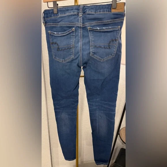 American Eagle Jegging Jeans Size 6 Regular Medium Wash Stretch Skinny Fit - Picture 6 of 12